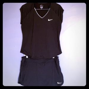 Nike golf/tennis shirt & skort set